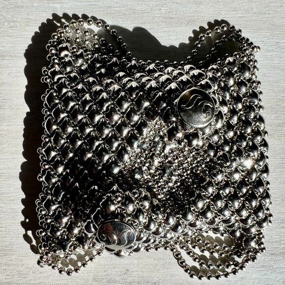 Gorgeous Unique Surgio Gutierrez Liquid Metal & Onyx Framed Zircon Bracelet - Picture 12 of 15